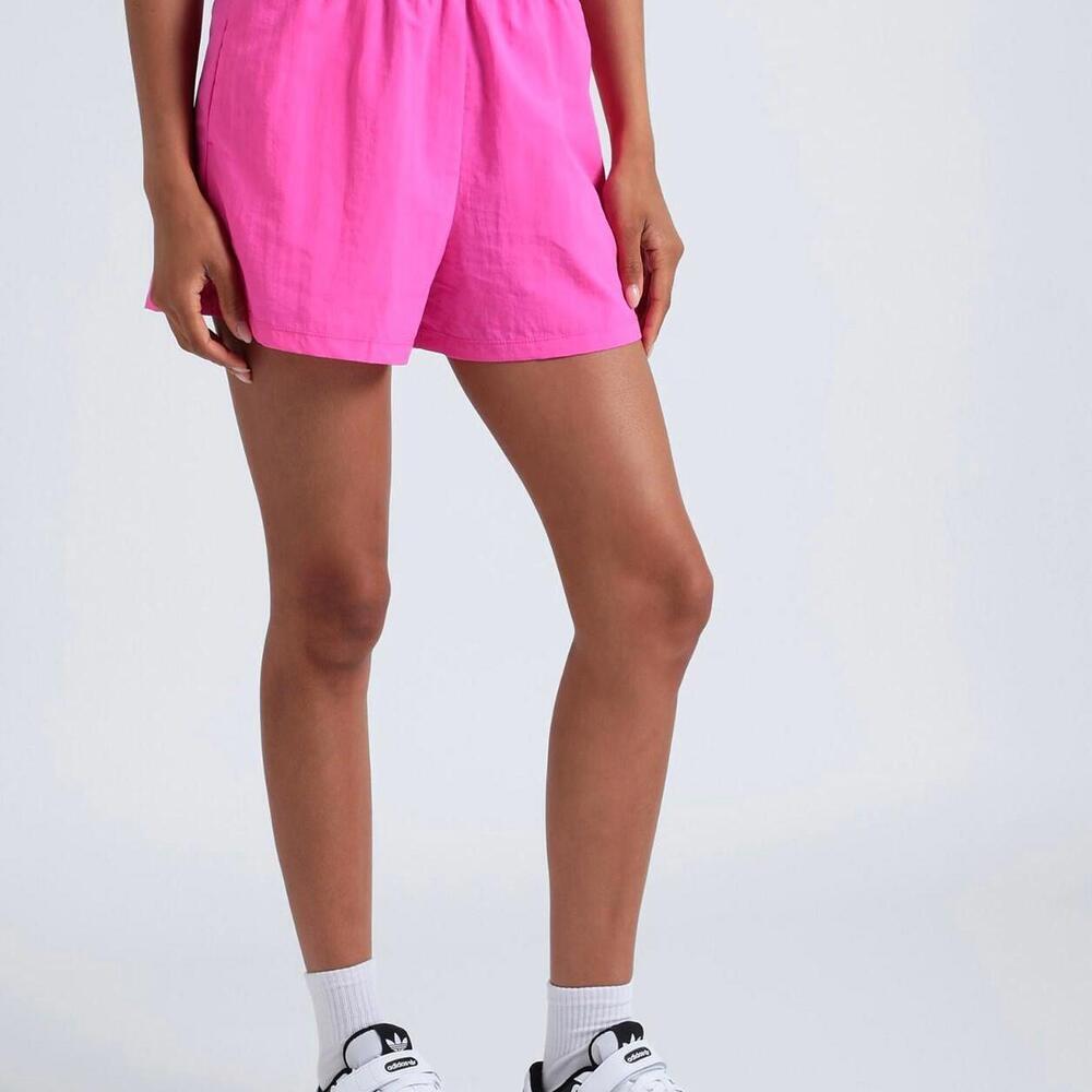 Topshop Women’s US8 Medium Neon Pink High Waisted Shorts Pockets Summer Bermuda